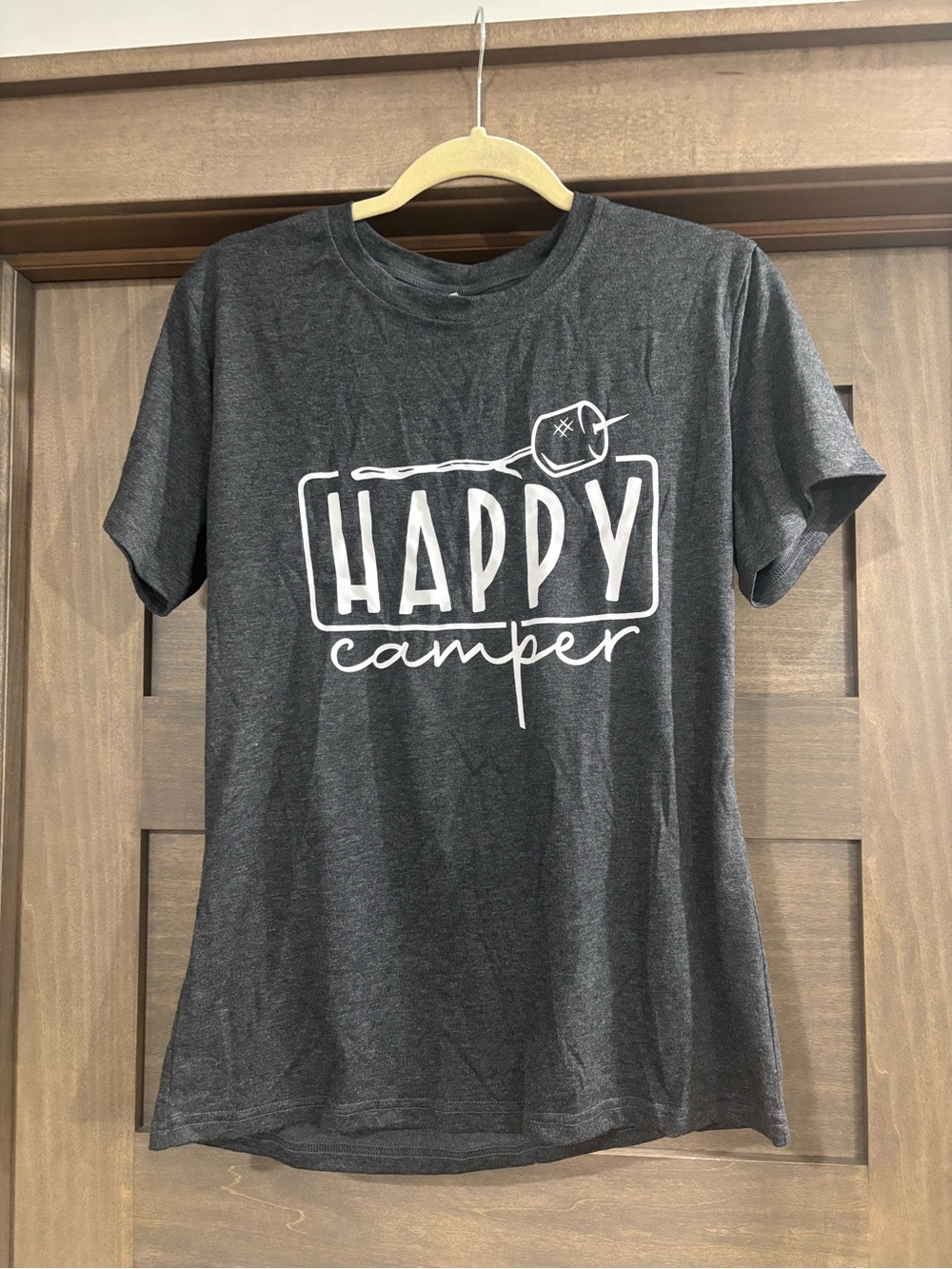 Happy Camper Graphic Tee - Charcoal